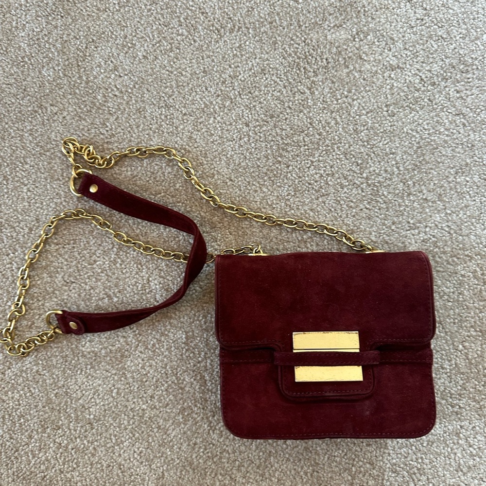 Gently used Z by Zac Posen suede cross body bag